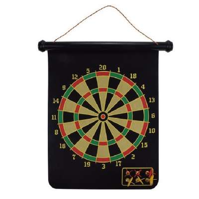 Family Leisure Sports 15" 2-Sided Magnetic Dart Board Sets with 6 Safety Darts for Kids and Adults