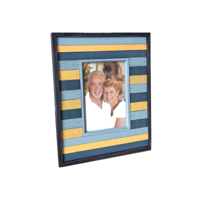 Wood desk stand colorful photo frame