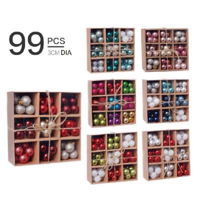 99pcs Pack  ChristmasTree Mini Christmas Balls Decorations Ornaments