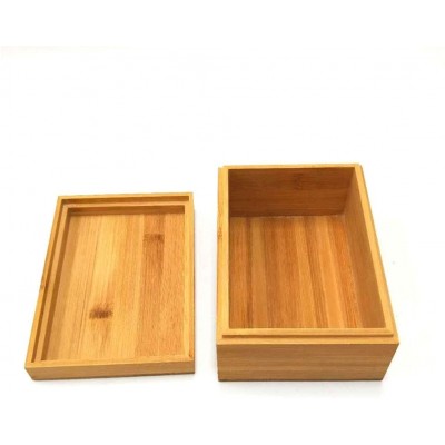 Natural Bamboo Wood stash packaging gift tea storage box with rolling cover